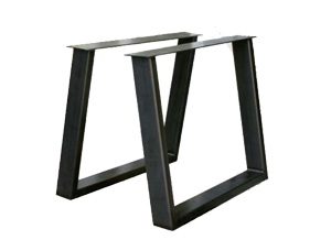 Metalen tafelonderstel schuine U